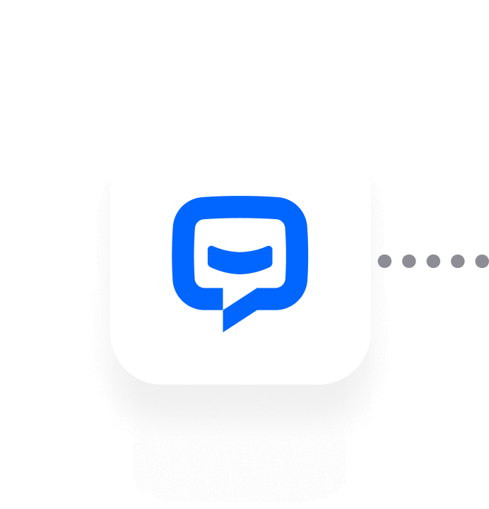 ChatBot connecting with tools like Zendesk, Shopify, LiveChat, and more, to create custom workflows such as generating a support ticket, adding a contact to CRM software, transferring to a live agent, showing product recommendations, or updating a spreadsheet.