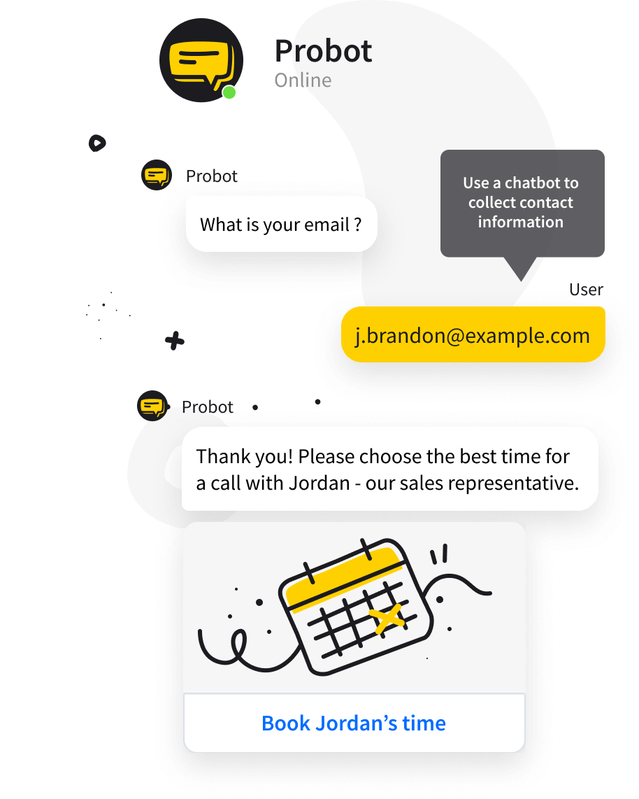 Schedule calls and meetings with AI chat bots